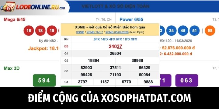 Điểm cộng của XosoPhatDat.com